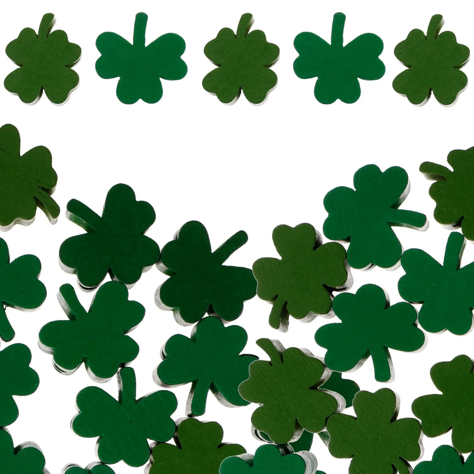 

Shamrock Charms for Jewelry Making Four Leaf Beads Wood St. Patrick's Day Decoration Rhinestones