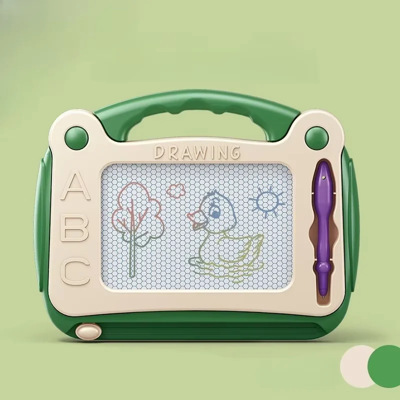 لوحة رسم مغناطيسية مع حامل - لوحة رسم ملونة قابلة للمسح للاستخدام المنزلي وممارسة الكتابة