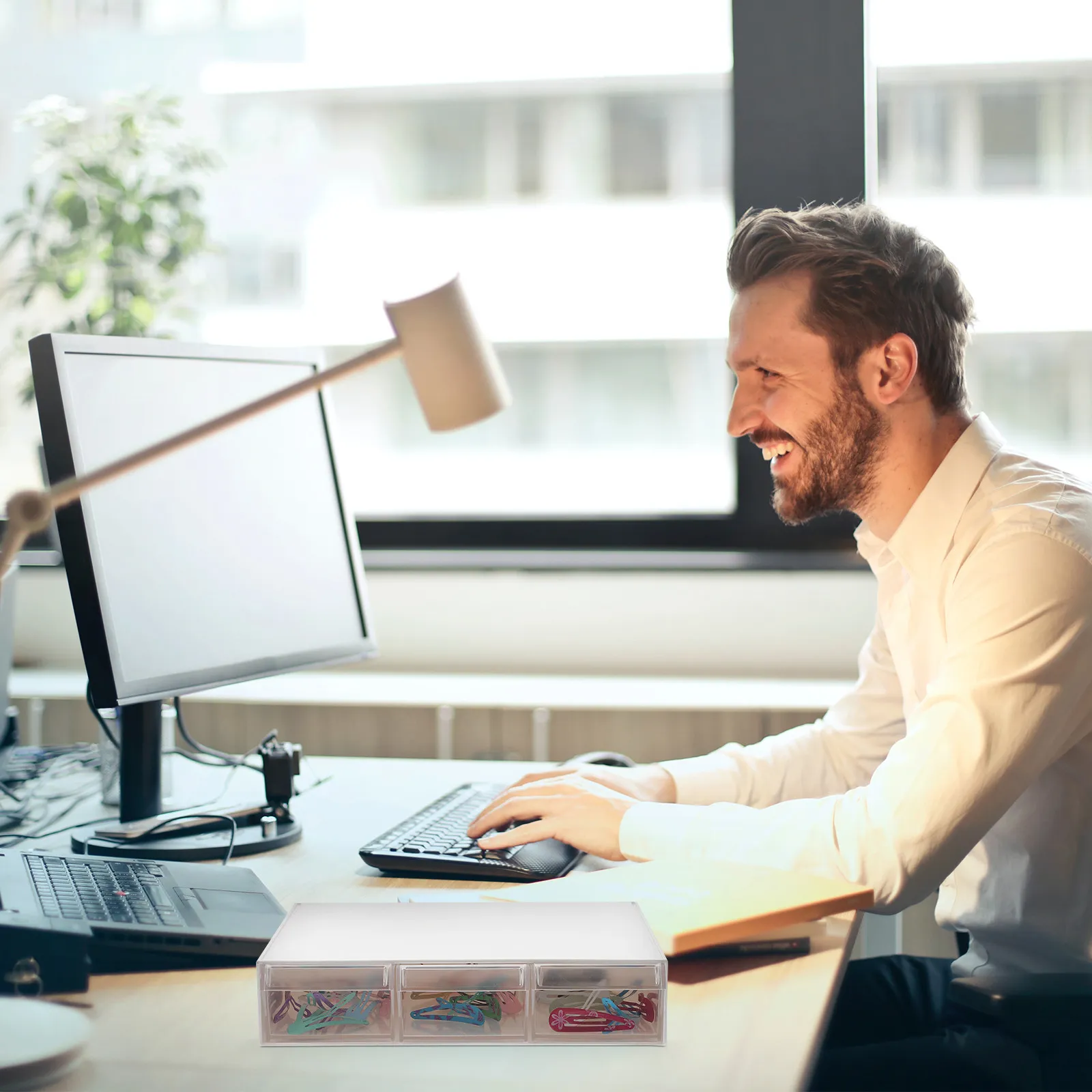 

Exquisite Appearance Strong Load Bearing Desk Organizer Drawers Plastic Storage Box for Office Desktop Bathroom Desktop