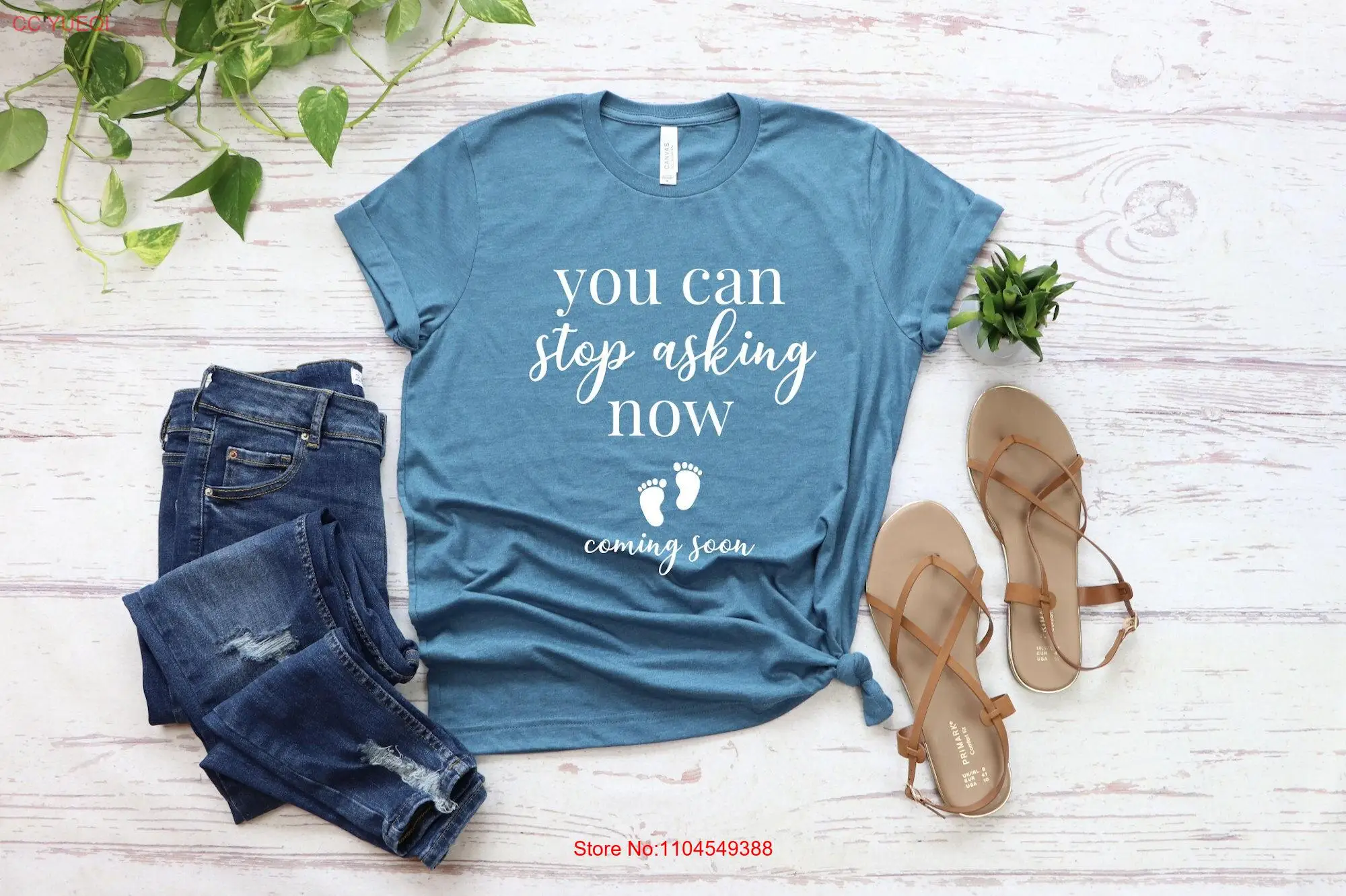 

Футболка You Can Stop Asking Now Coming Soon Pregnancy Baby Announcement Maternity Mama to Be Shower с длинными или короткими рукавами