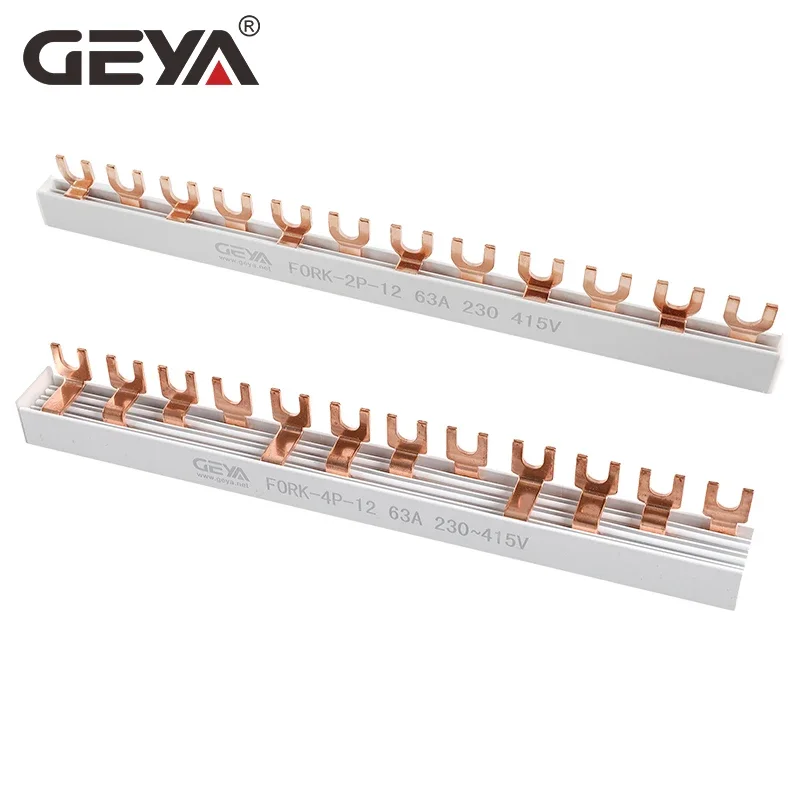 GEYA 1.4mm Copper Busbar for Circuit breaker PIN TYPE FORK TYPE MCB Connector Busbar Connection 1A-63A