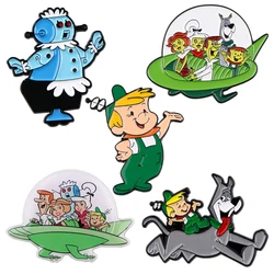 Science Fiction Cartoon Enamel Pin Brooches For Women Lapel Pins Badge on Backpack Costume Accessories Fashion Jewelry Gifts