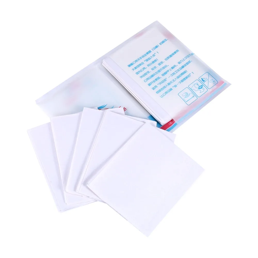 50 PCS 10pcs Per Pack Toilet Seat Covers Disposable Wood Pulp Material Toilet Paper Pads Thickened Cushion 16.93 X 13.95 Inch