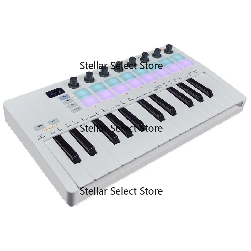 Compact MIDI Keyboard Controller 25-Key Keyboard for Music Creation and Composing