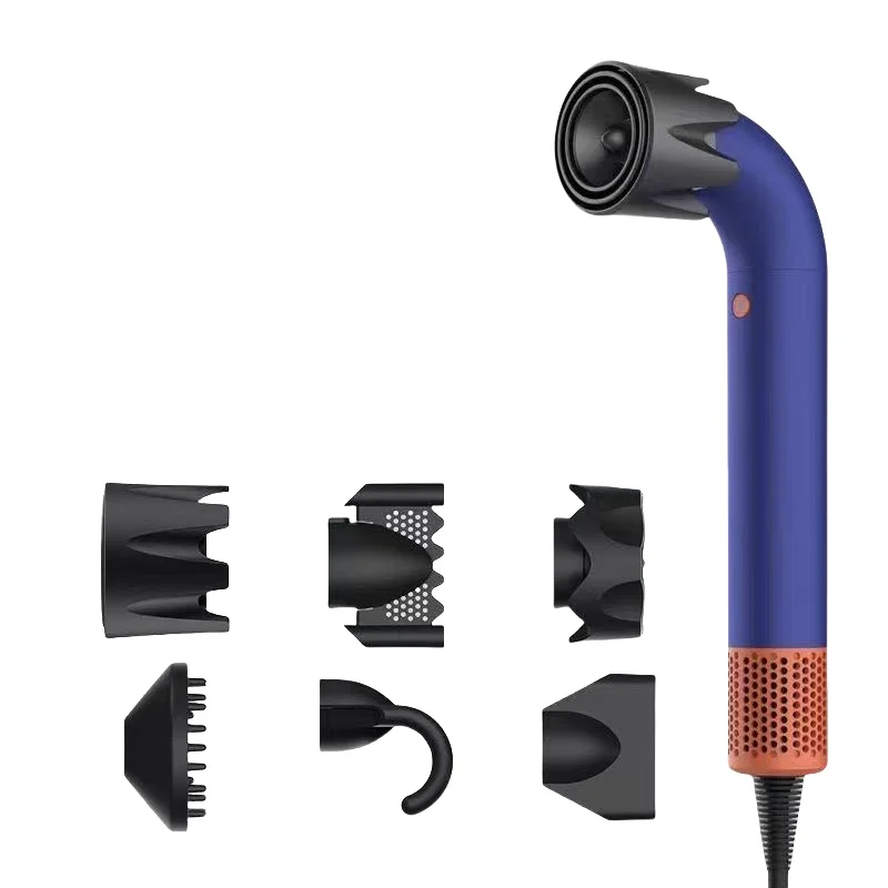 HD18 высокоскоростной бытовой безлистный парикмахерский с отрицательными ионами, насадка с одним диффузором, точный фен для укладки волос, обтекаемые инструменты