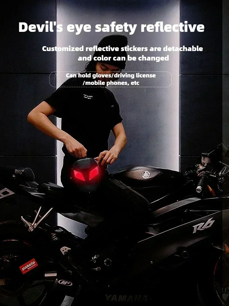Motorcycle Drop Waist Knight Leg Bag Hard Shell Crossbody Motorcycle Waterproof Fanny Pack Leg Bag Devil's Eye