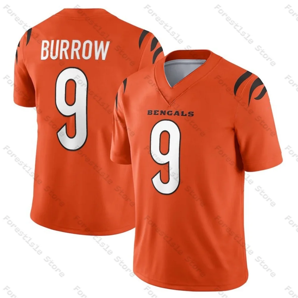 New Arrival USA Rugby Jerseys Cincinnati Bengal Tiger Jersey Joe Burrow Rugby Jersey No.9 No.1 Adult's Kid's Rugby Jersey Kits