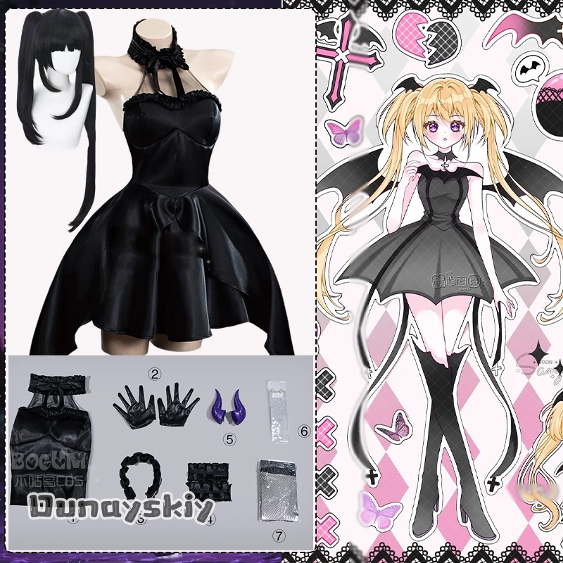

Tokisaki Kurumi Anime Suit Cosplay Costume{Dunayskiy States}Date a Live Black Dress Sexy Skirt Girl Uniforms Carnival Dress Up