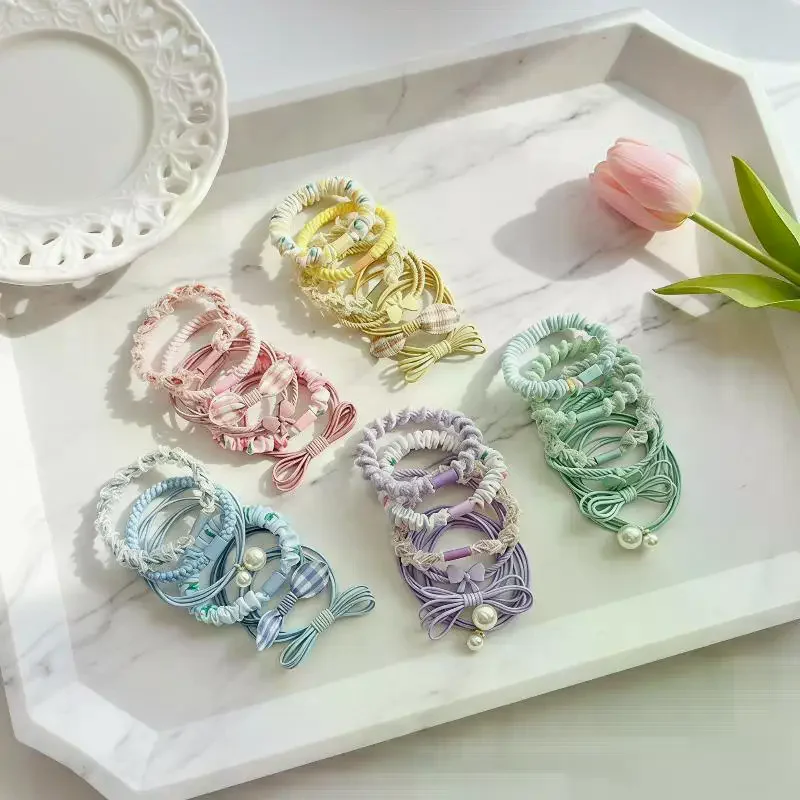 6 Piezas de Bandas Elásticas Transpirables para el Cabello, Sin Tirones, para Cola de Caballo, para Mujeres, Gimnasio, Actividades al Aire Libre
