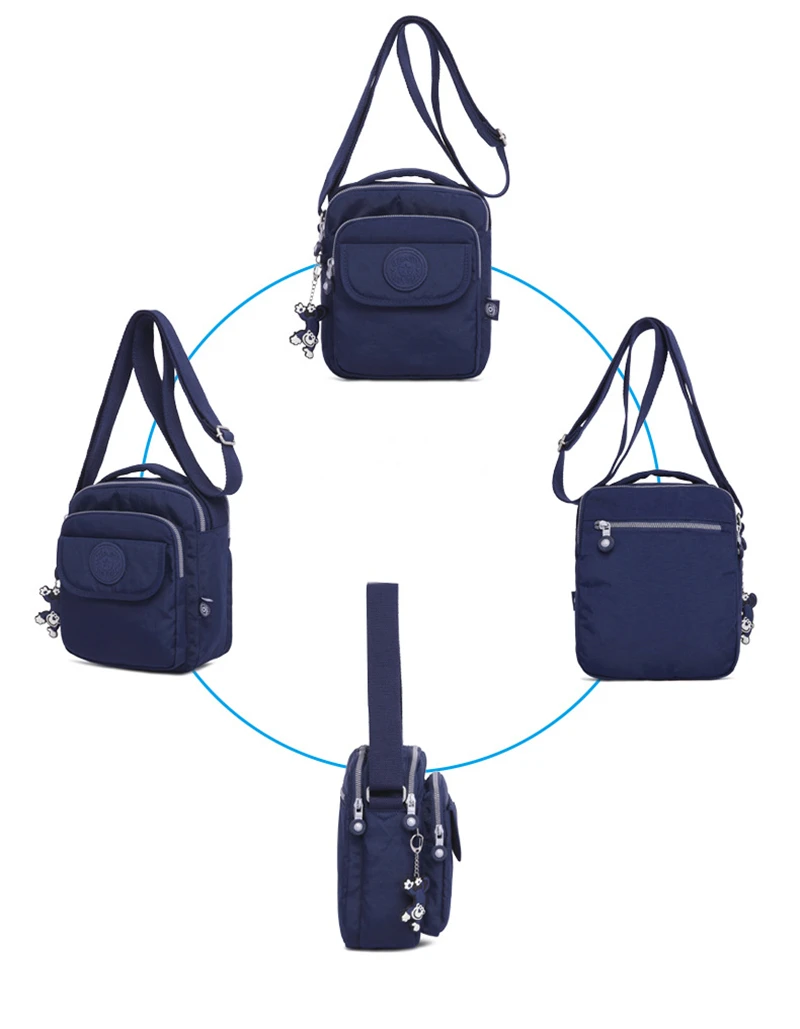 Bolso de mensajero informal para hombre y mujer, bandolera de hombro ligera y duradera de alta calidad, monedero cruzado Azul, Negro, Rojo, gris,