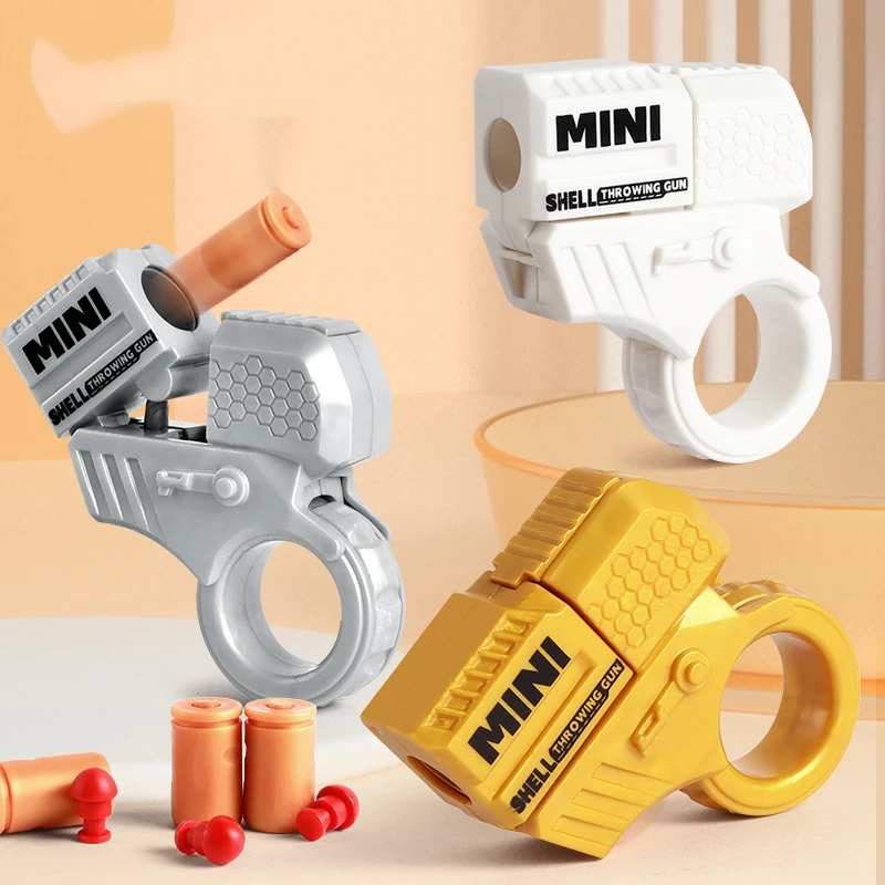 Eject Pistol Guns Fidget Roller Ring Relieve Stress Reducing Toys Antistresse Rotating Stress-Relieving Cool Things For Children