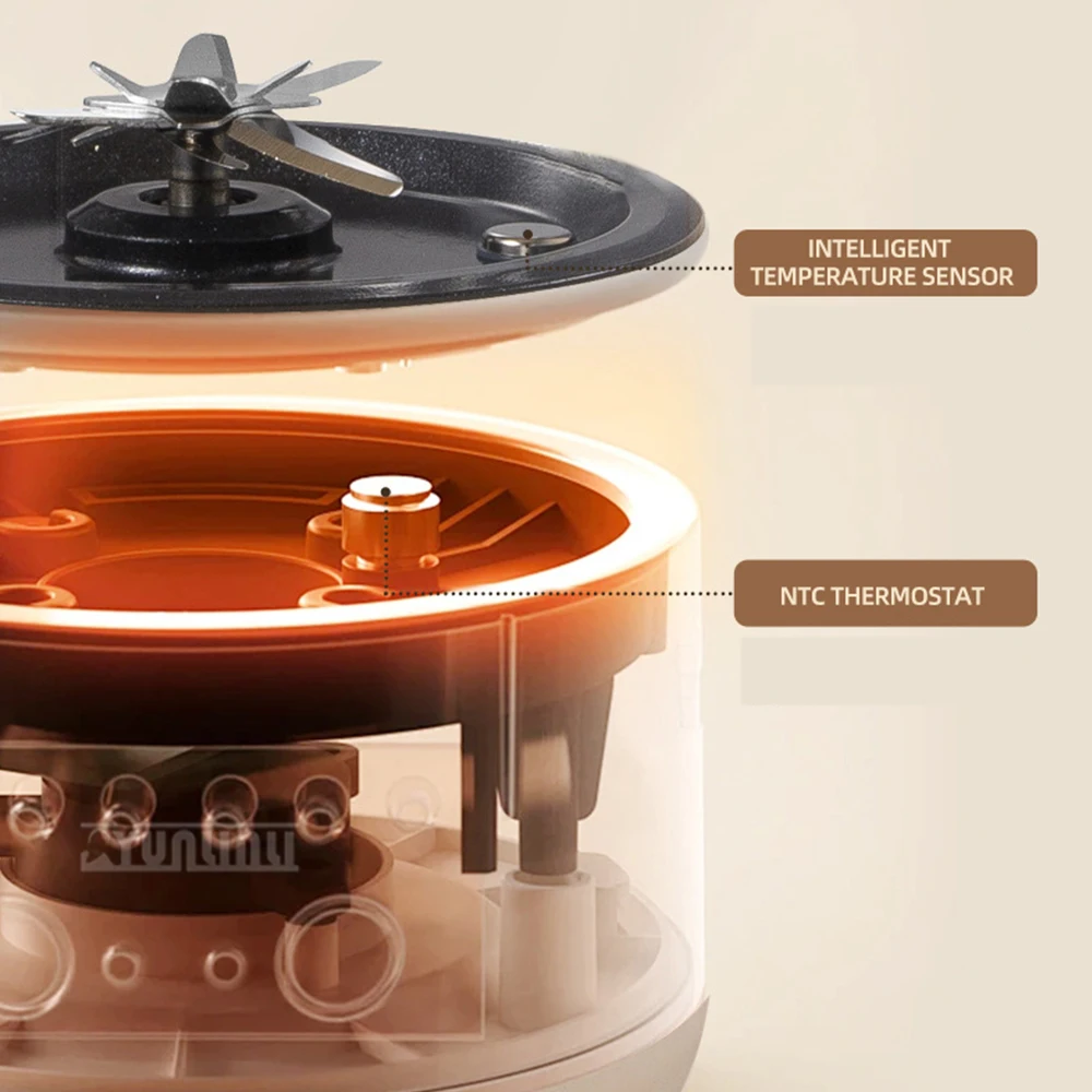 Máquina de leche de soja de 1400ml, exprimidor eléctrico, licuadora, licuadora de alimentos, calefacción automática, fabricante de leche de soja