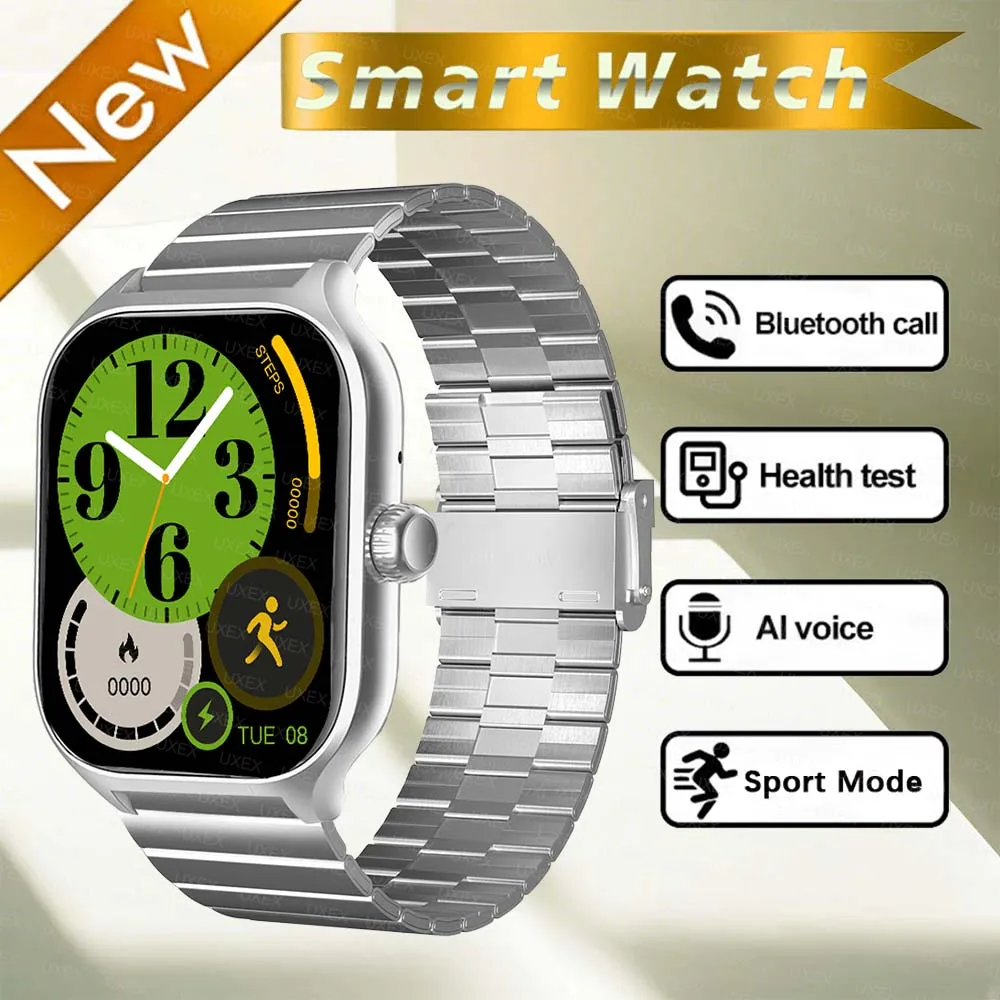 الأعمال برو الساعات الذكية الرجال 2.01 شاشة لمس كاملة بلوتوث دعوة الصحة تتبع مخصص صور الساعات الذكية الرقمية 2026 جديد