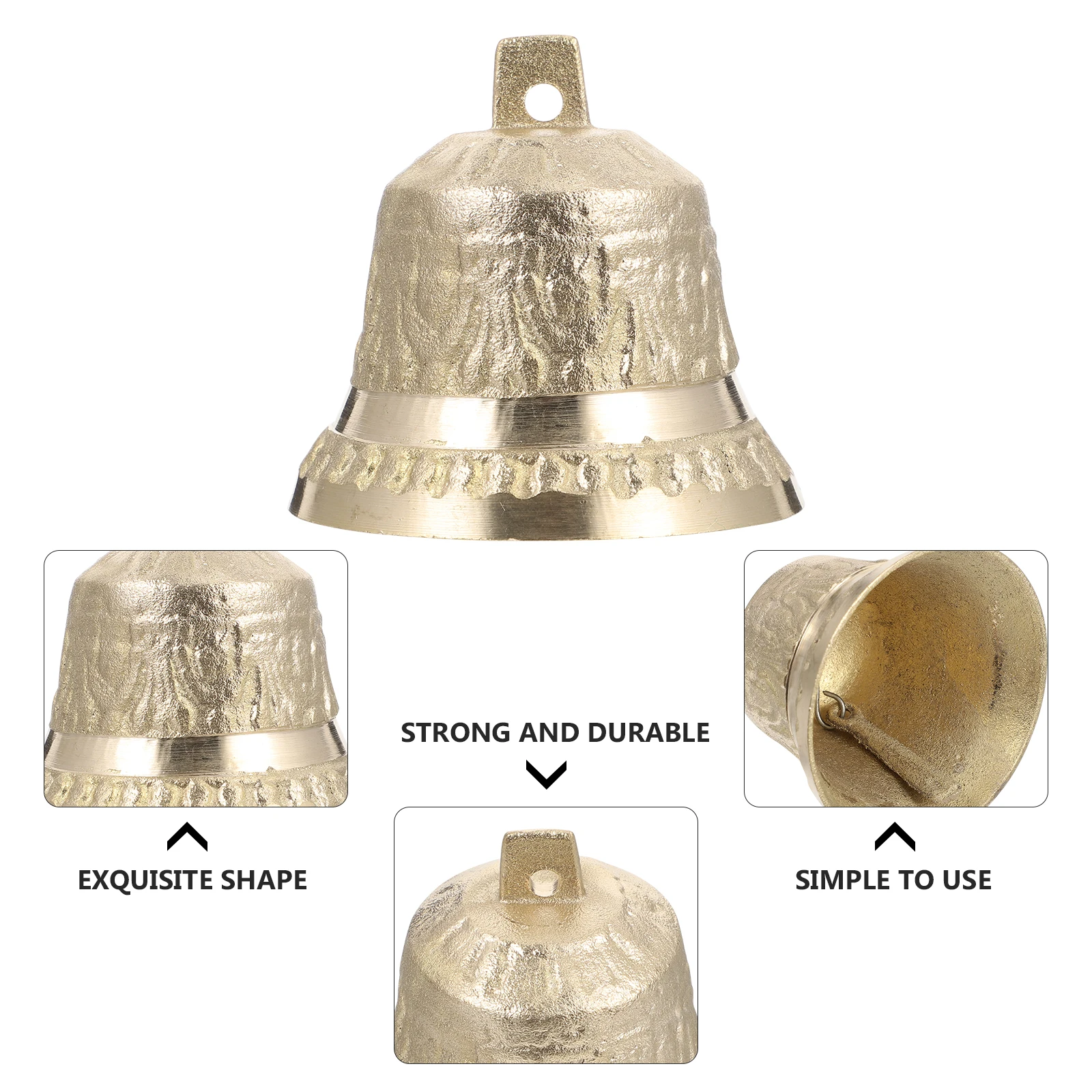 

Copper Bell Decoration Christmas Decorations Pet Hanging Bells for Craft Dinner Party Vintage Ornaments