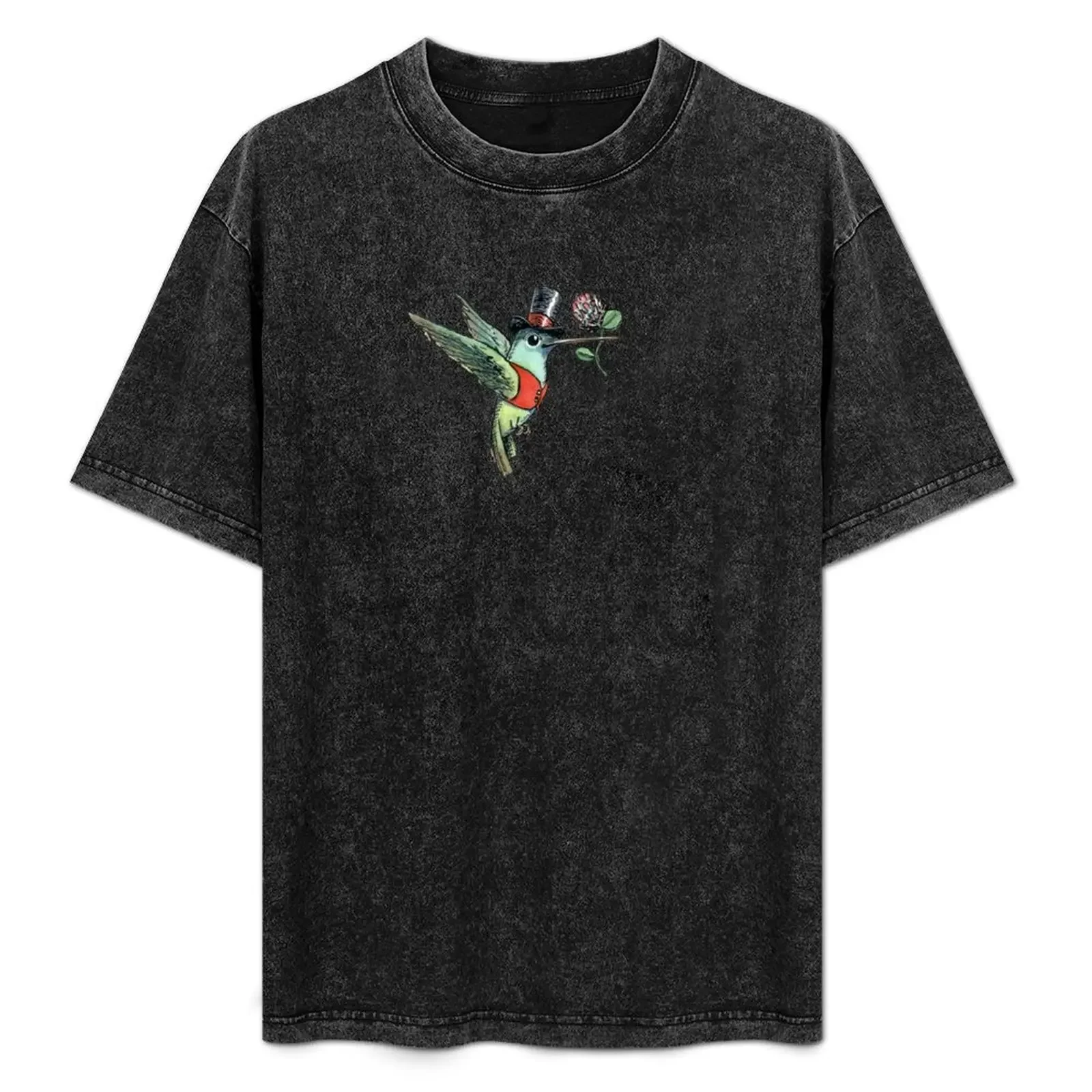 

Dapper Hummingbird, Bird Lover's design T-Shirt Stain Resistant Casual Tee