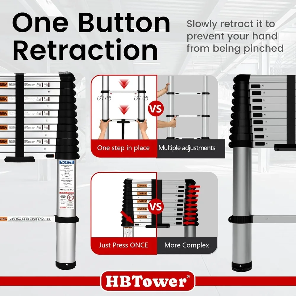 سلم تصغير من الألومنيوم، وصلة 12.5 قدم، سعة تحميل 1000 رطل، سلم متعدد الأغراض قابل للطي للاستخدام عالي التحمل