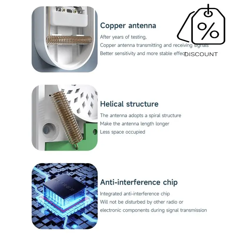 ABMF-New اللاسلكية في الهواء الطلق الجرس المنزل الذكي الجرس 60 نغمات بصوت عال حجم المنزل ترحيب مقاوم للماء لا الأسلاك الاتحاد الأوروبي التوصيل