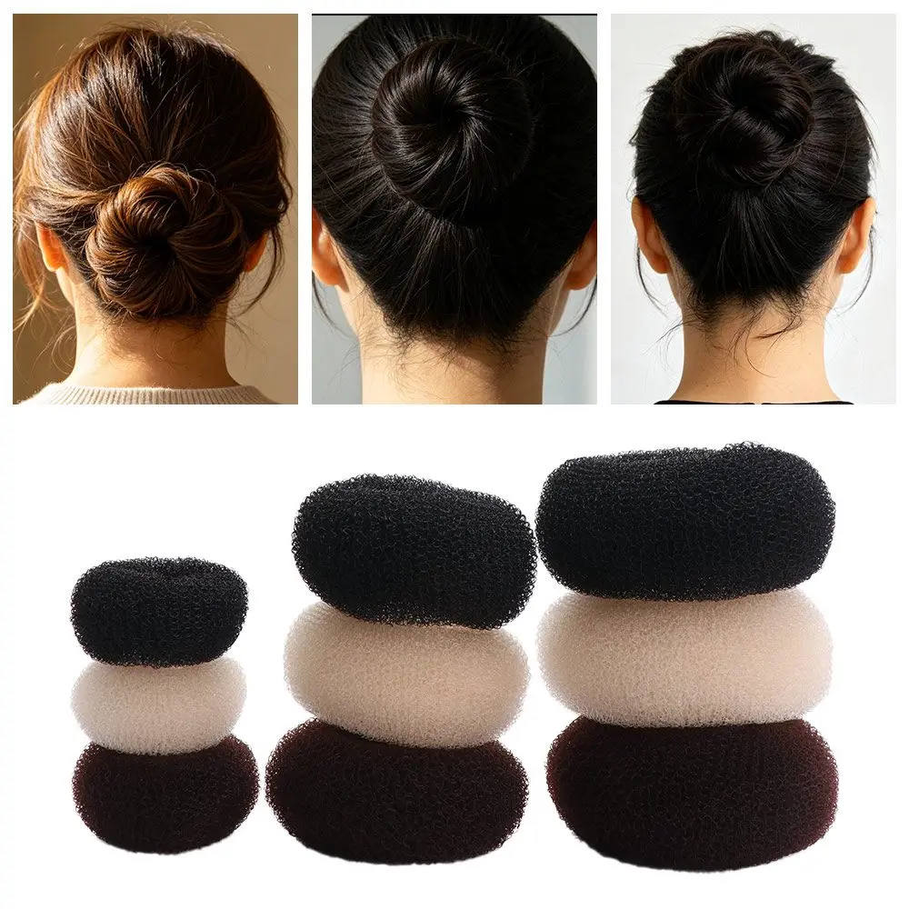 Hair Accessories 3Colors Hair Bun Donut Foam Sponge Hair Styling Tools Hair Bun Maker Fashion Elegant Easy Big Ring Girls Women