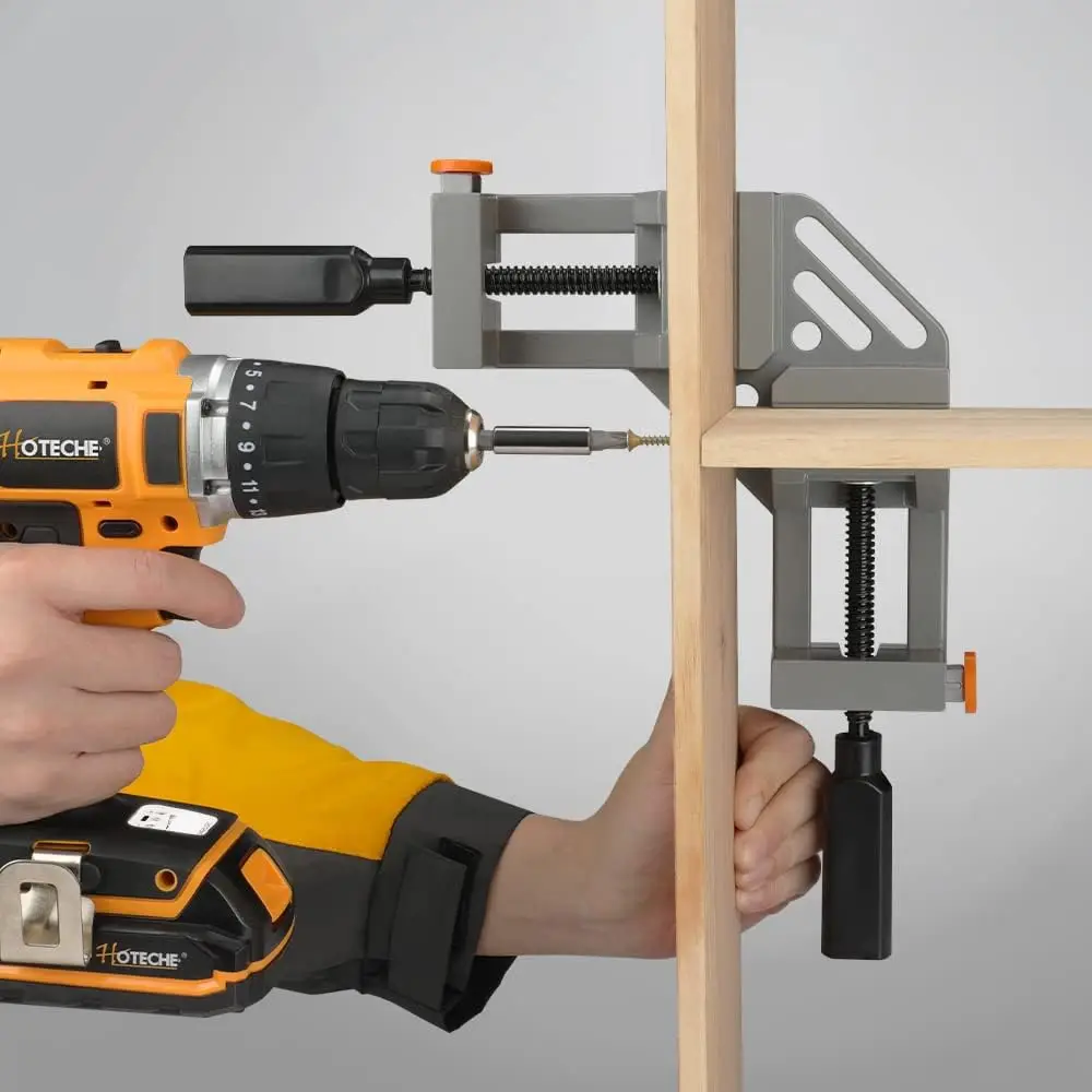 New Adjustable 90 Degree Right Angle Clamp, Aluminum Alloy Welding & Woodworking Corner Clip for Photo Frame Cabinet Workbench