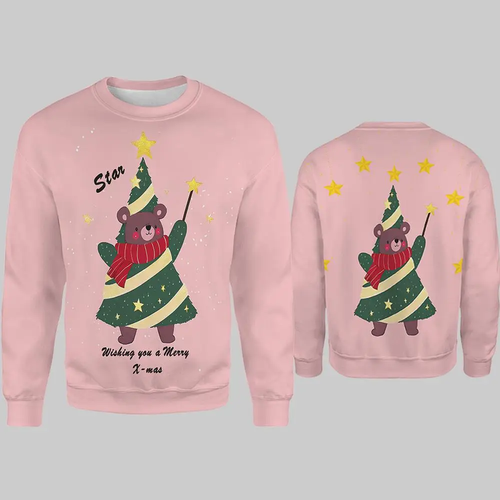 

Autumn And Winter Christmas Print Pattern Sweatshirt Y2K Street Casual Comfortable Top Men And Women Party Style Pullover