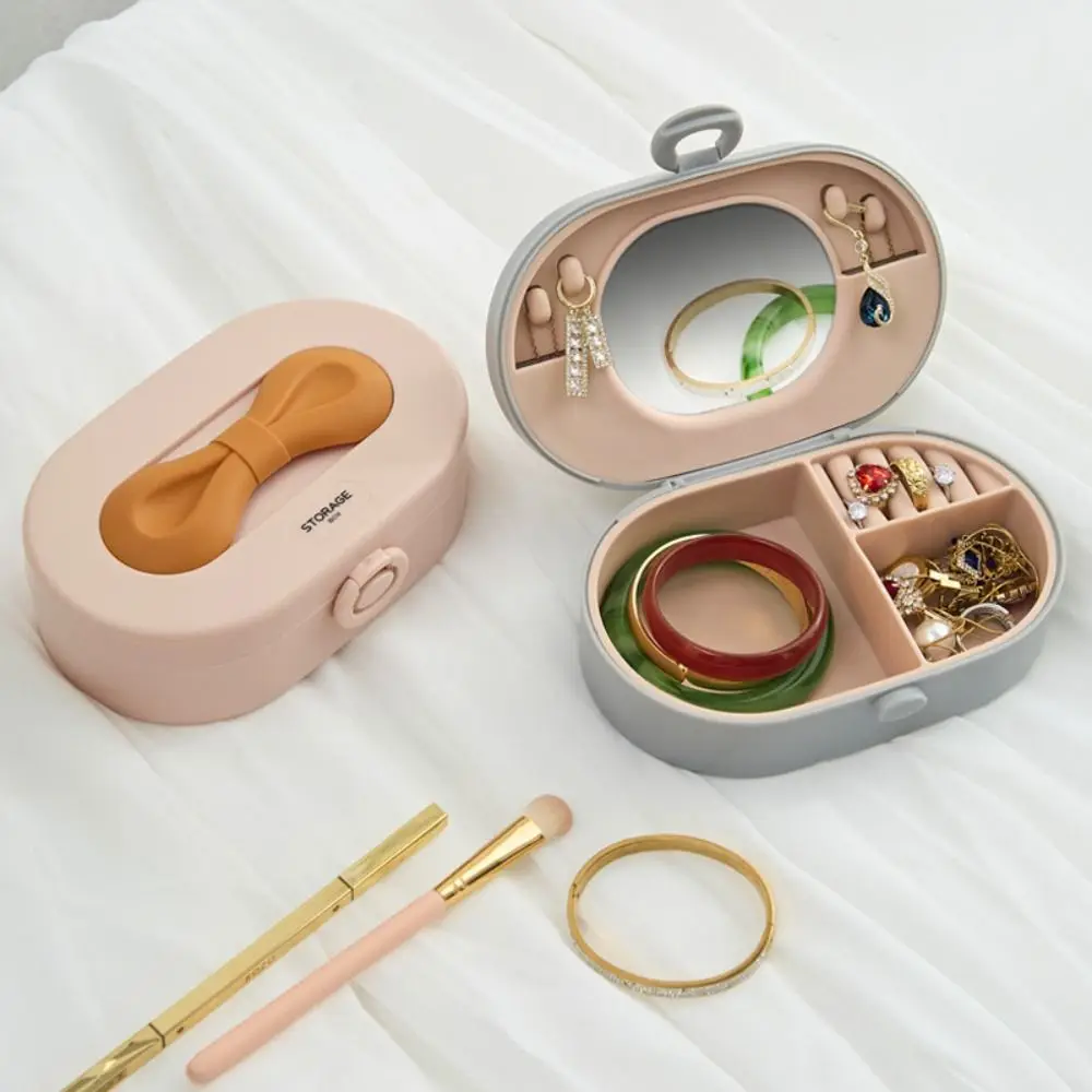 

Portable Necklace Bracelet Jewelry Packing Box Dustproof Rings Jewelry Storage Box Organize Holder Earrings Display Case Girl