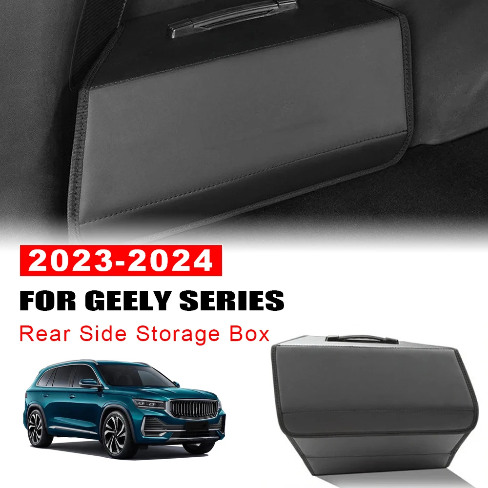 

For Geely Xingyue L 2023 2024 Rear Trunk Side Storage Box Left Right Tail Box Foldable Organizer Car Interior Accessories