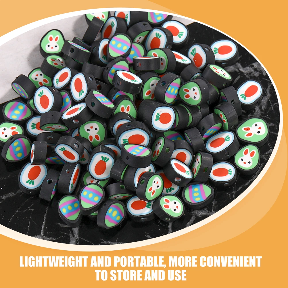 100 قطعة أرنب عيد الفصح الجزرة الخرز DIY بوليمر كلاي السحر اليدوية صنع المجوهرات الاكسسوارات خفيفة الوزن خزر عازل #1