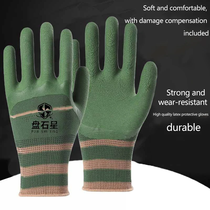 1Pair Tire Rubber Gloves,Wear-resistant Non-slip Work Gloves Auto Repair Workshop Protection Labor Protection Gloves