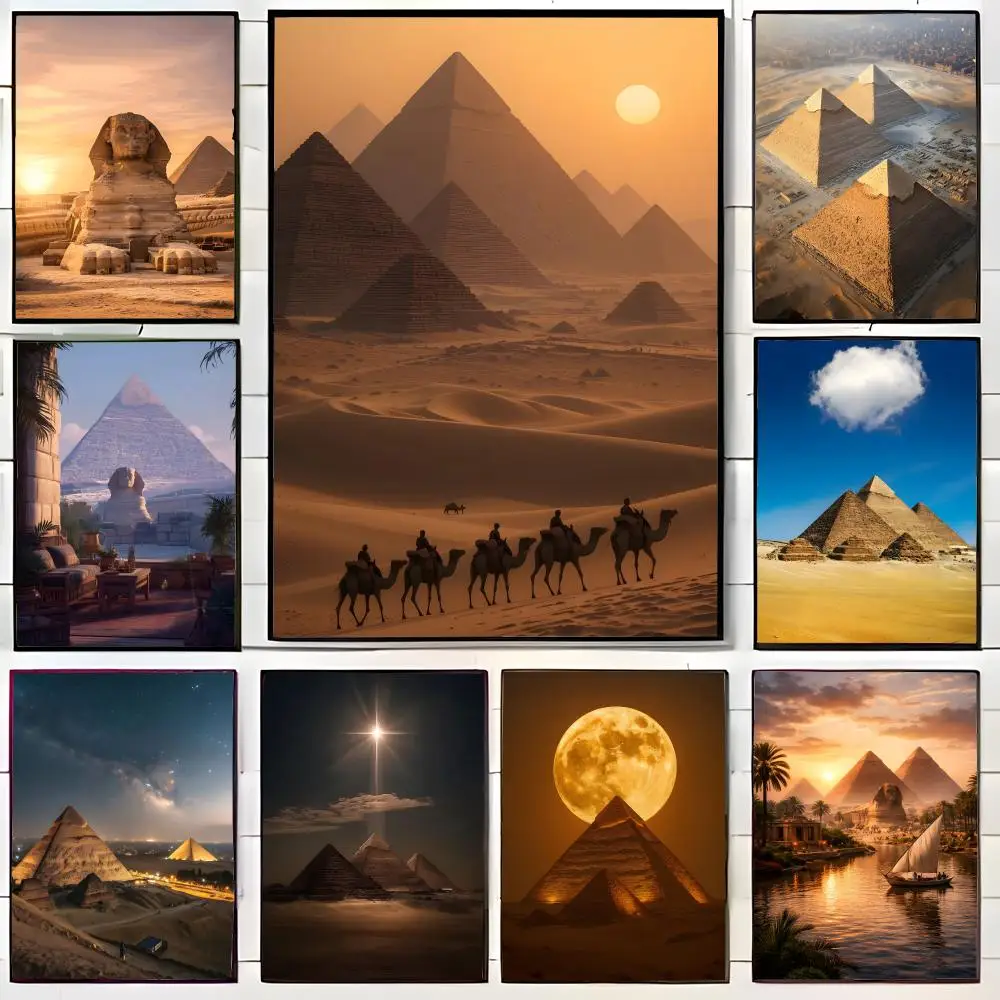 Ancient Monument Egypt Pyramids Poster Wall Art Print Decorative Mural Home Decor Gift Unframed