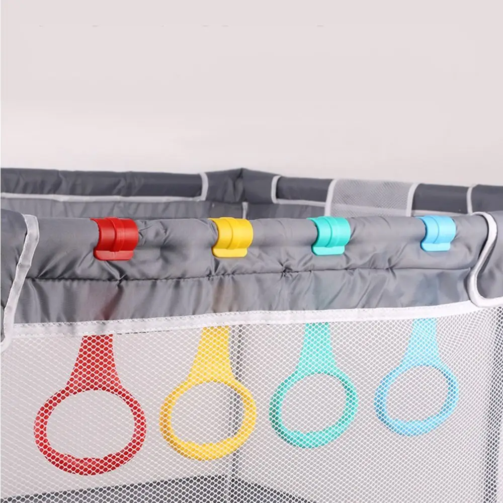 Creatieve Plastic Trekring voor Kinderbox Bed Accessoires Effen Kleur Baby Trekring Kinderwagen Speelgoed Ring Kinderbox