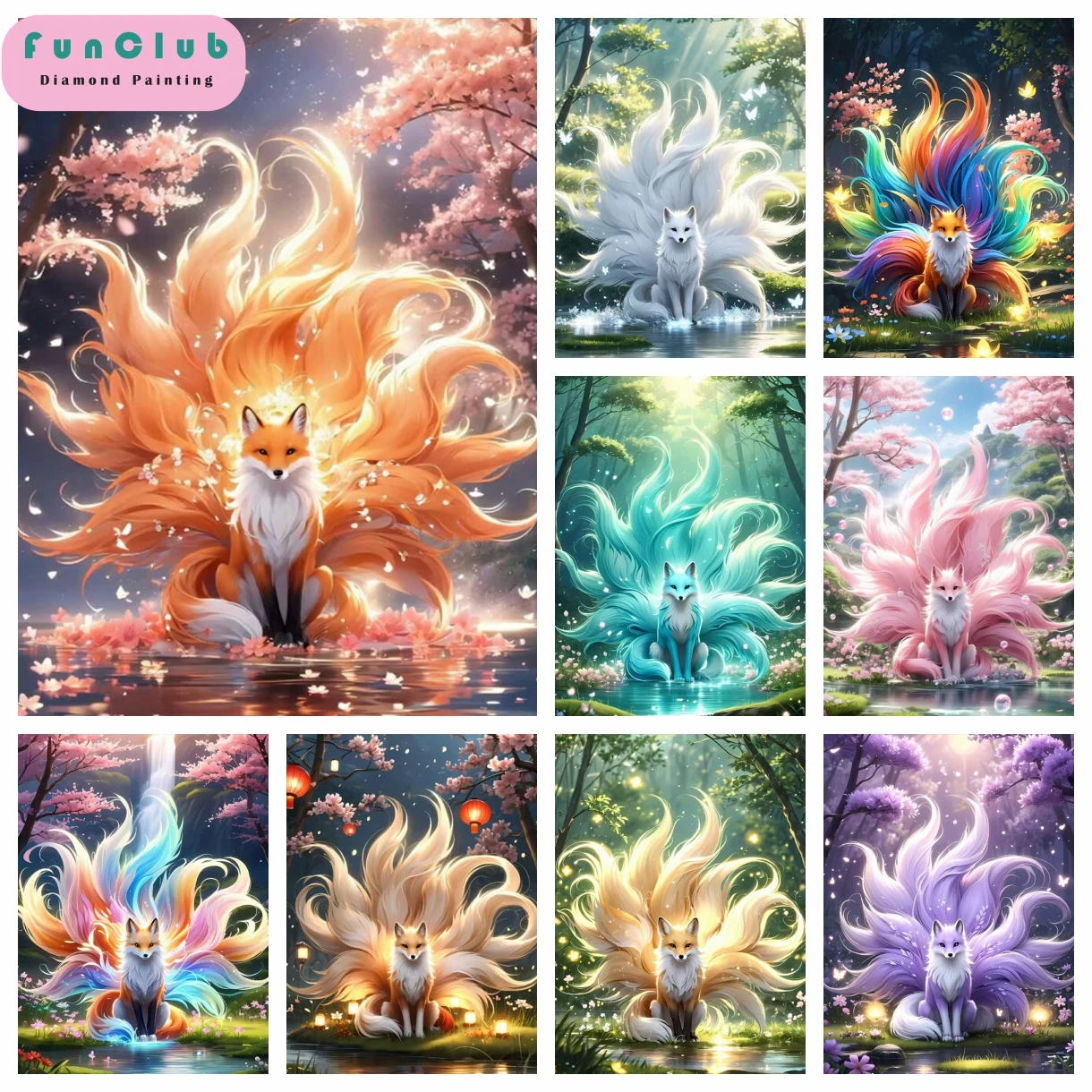 الخيال الثعلب الحيوان الماس اللوحة التطريز 5D DIY جديد وصول الراين صورة فسيفساء عبر الابره مجموعات الهدايا اليدوية