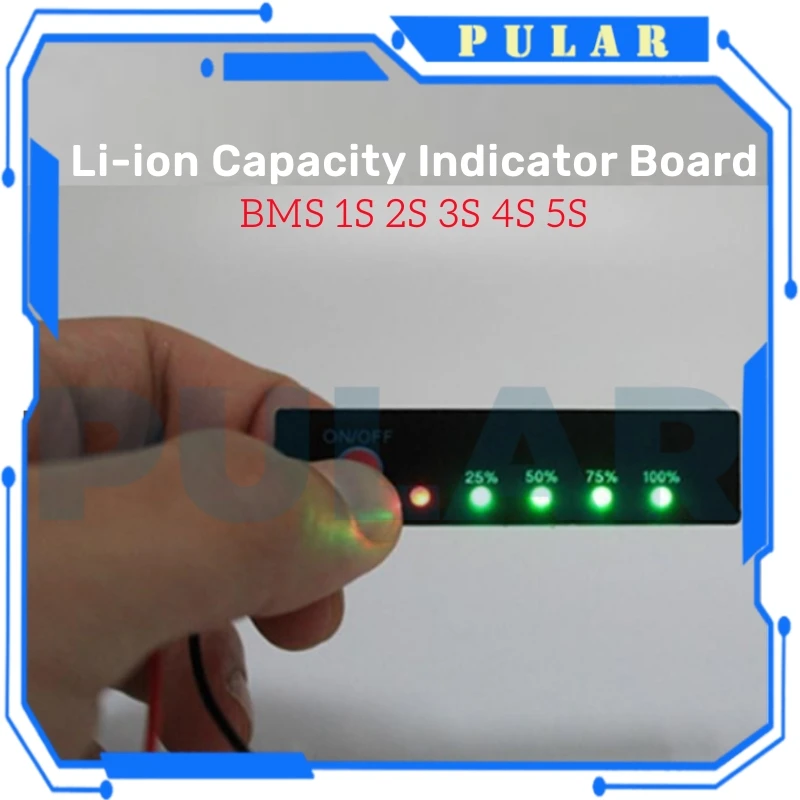 1S 2S 3S 4S 5S 4.2V-21V batteria al litio Li-po indicatore di capacità agli ioni di litio scheda PLR Display di alimentazione carica Tester LED