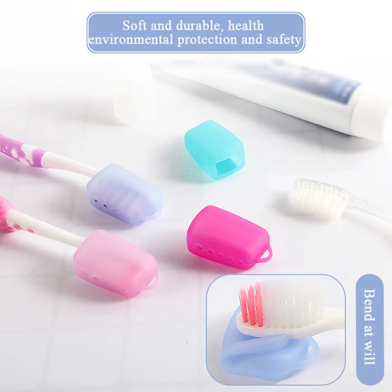 5Pcs/Lot Portable Toothbrush Head Cover Case For Travel Hiking Camping Toothbrush Box Brush Cap Case Support Bathroom Accessory