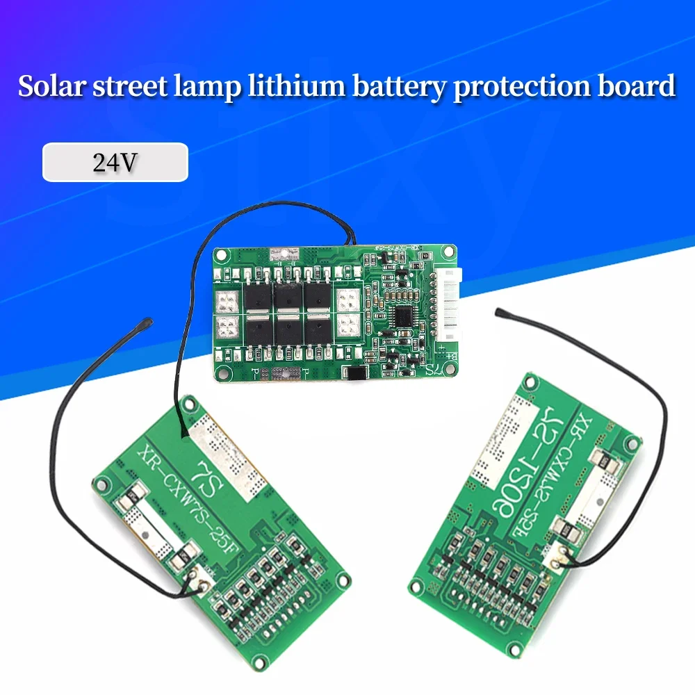 7S 24V 15A/20A/25A BMS Same Port Protection Board 6/8/10MOS for Power Tool Solar Street Light Lithium Battery