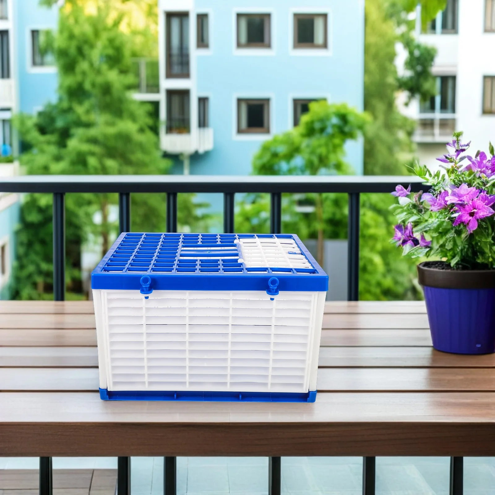 

Foldable Cage 15.64X11.71X9.82In Ventilated Plastic Training Basket For Racing Transport Home Use Portable Pigeon Release