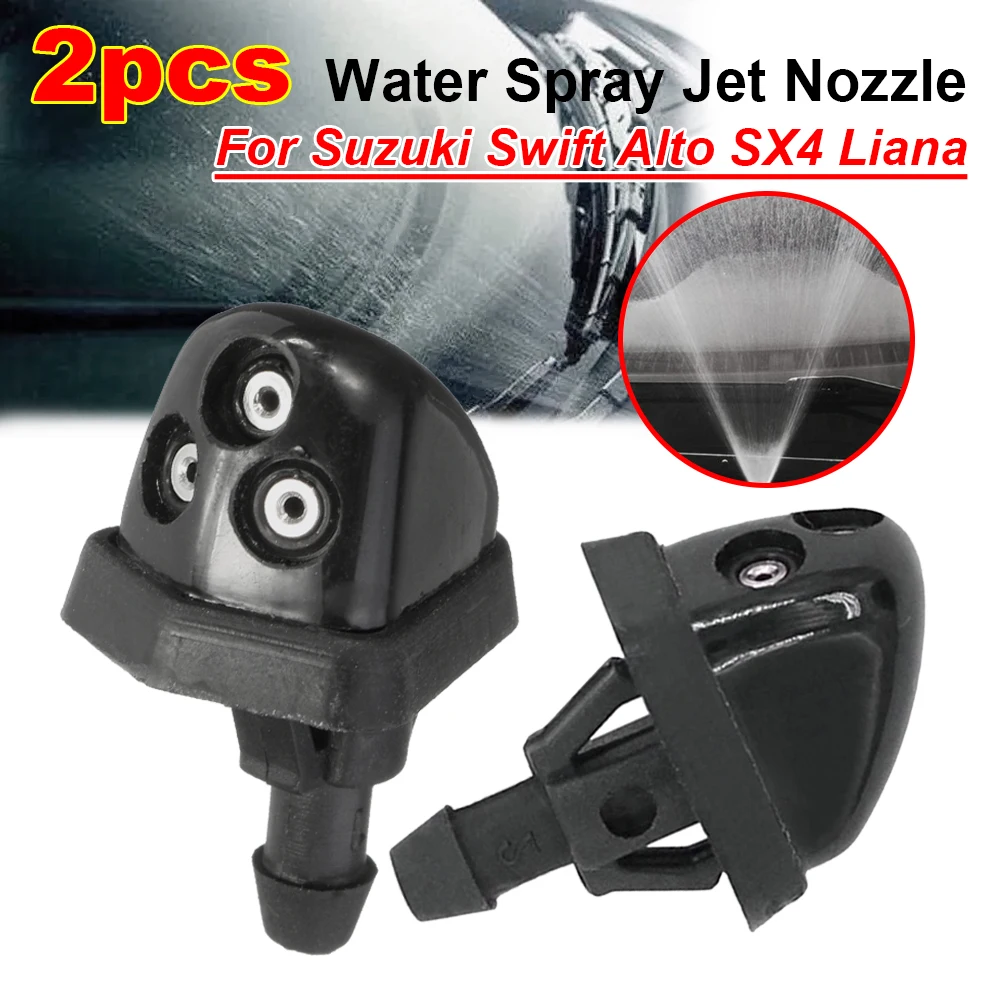 2pcs Car Windshield Water Spray Jet Nozzle Windscreen Wiper Washer For Suzuki Swift SX4 Grand Vitara Car Accessories