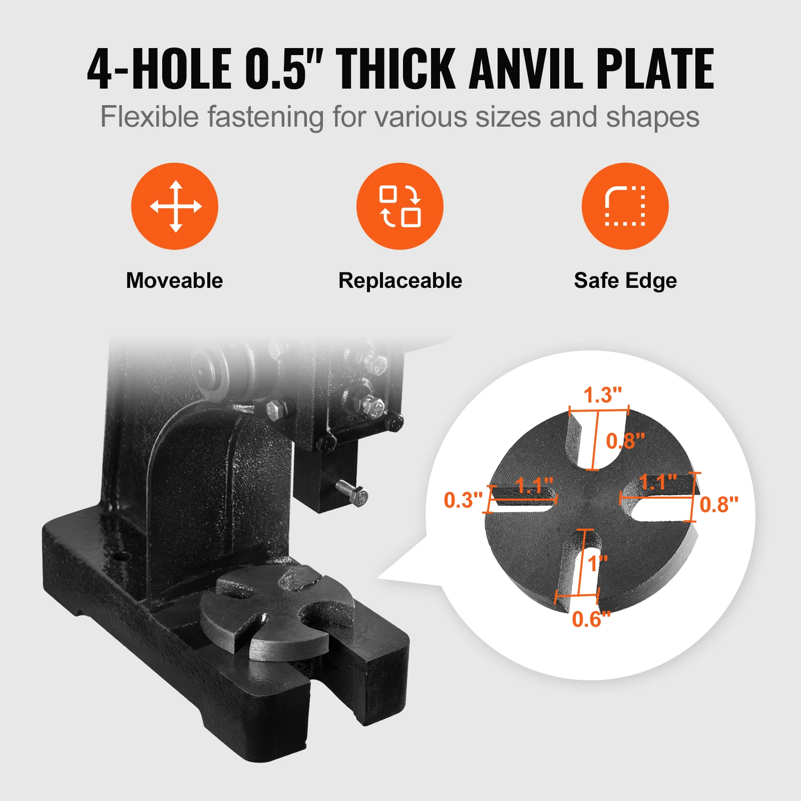 VEVOR Arbor Press 0.5/1/3 T Manual Arbor Press Cast Iron Heavy-duty Manual Desktop Arbor Press Precision Hand Press for Stamping