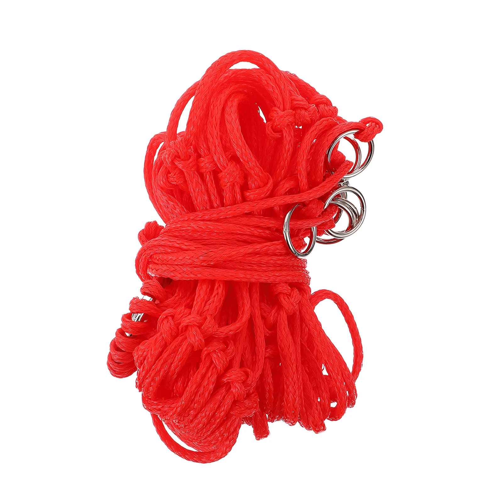 Red 20 Strand Medium Hay Bag Slow Feed Mesh Net Nylon Rope Horse Feeding Supply Comfortable Gum Protection Feeder