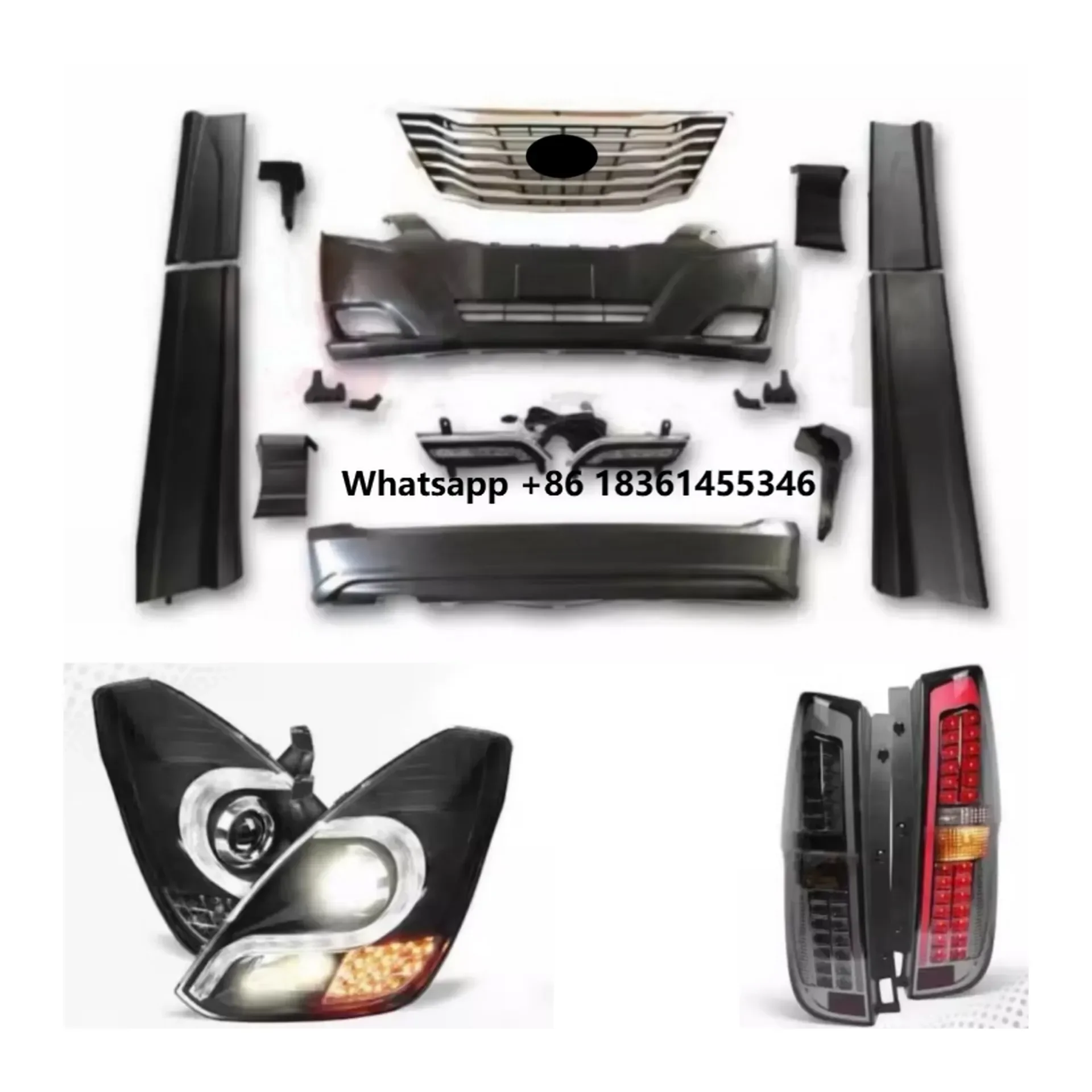 

Front Rear Bumper Side Skirt Headlight Taillight Assembly for H1 2008-2017 Upgraded Body Kit Car Accessories