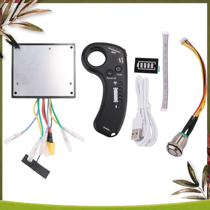 Conjunto de controlador de skate elétrico com motor duplo, sem escova, 36v, longboard drive, esc, substituto, scooter, placa principal, acessórios