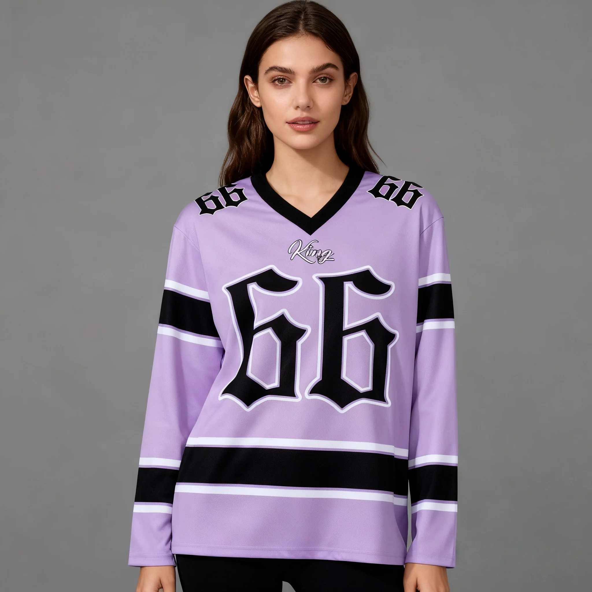 Camiseta de manga larga para primavera y otoño e invierno, Jersey bonito y fresco, estilo número 66, estilo perezoso para mujer, Top grande 3D para adultos