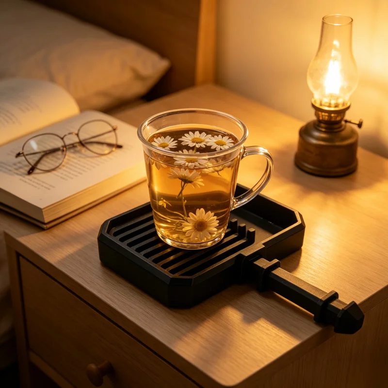 Atmospheric Sword-Shaped Drink Tray, Grid Drainage Structure Coaster, Easy to Clean, Suitable for Ice Drinks, Soda Cans, Glass Cups, and Iced Lattes