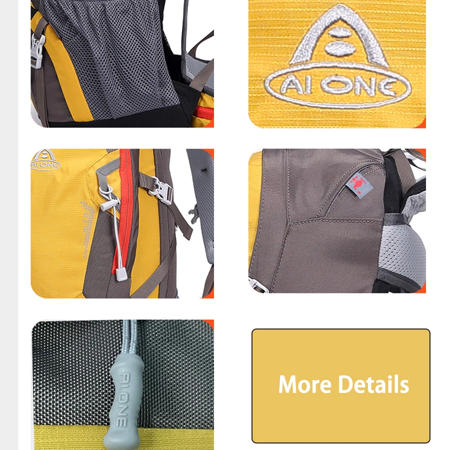 35L Outdoor Travel Hiking Backpack Climbing Backpack With Raincover for Men Women Framed Sports Trekking Camping Bag Daypack