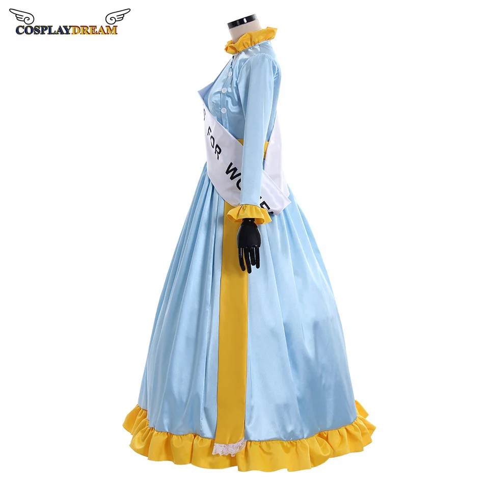 NEW! Mary cosplay Poppins Movie Cosplay Costume Winifred Mrs Banks blue  dress Adult Vintage Victorian ball gown - AliExpress 200000532