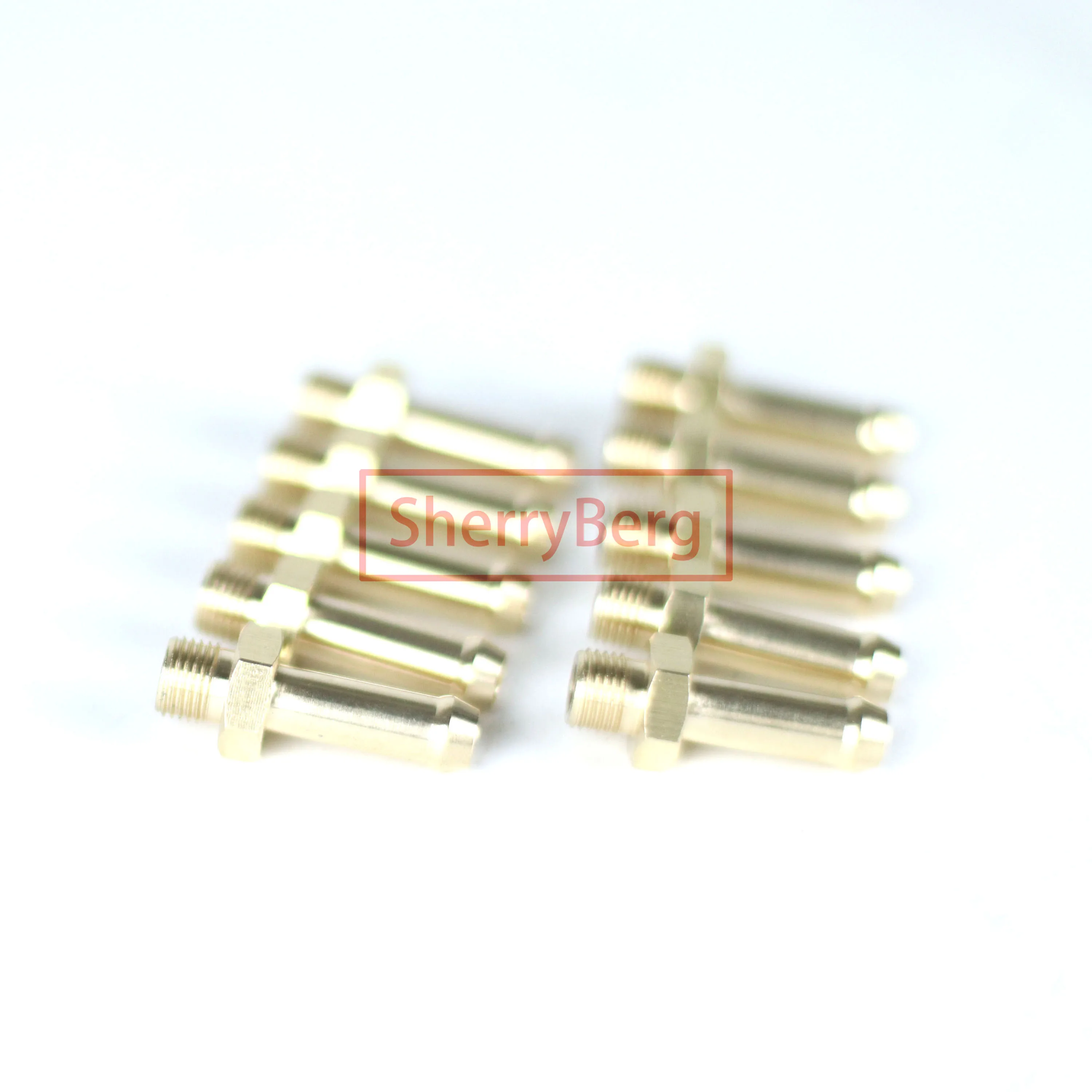 SherryBerg 10PCS Brass Fuel Inlet Pipe FUEL INLET PIPE 10mm For WEBER EMPI IDF DGV DGAV DGEV DGAS BANJO FITTING M10 3/8