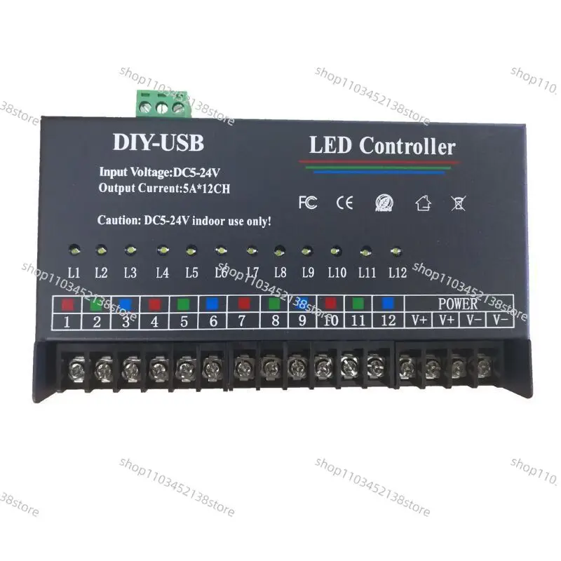 

LED Monochrome Controller Programmable Marquee Controller Rolling Billboard Luminous Word Light Box 5V12V