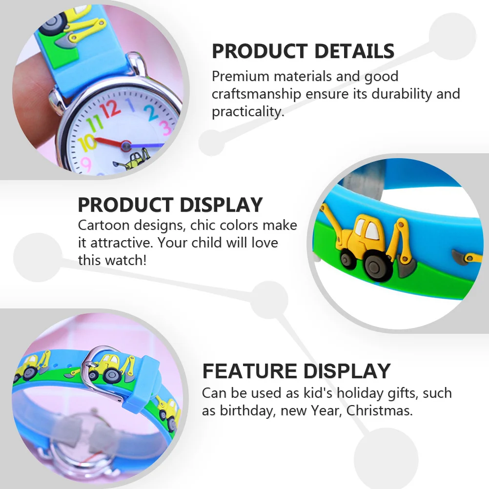 

1Pcs Cartoon Watch Lovely Strap Adjustable Wristwatch Birthday Gift 3D Cartoon Watch for
