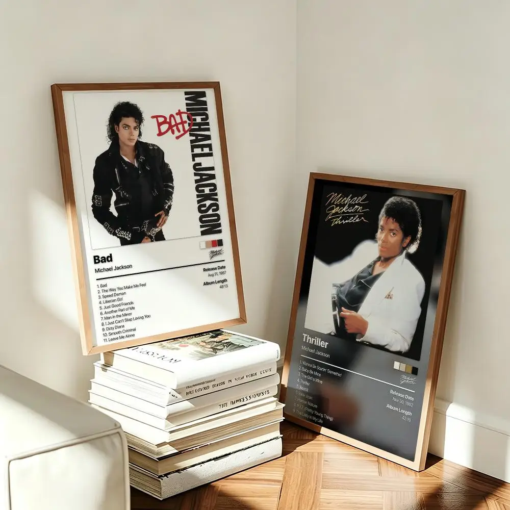 Classic Singer M-Michael J-Jackson Bad Poster For Bedroom Gamer Room Decor Restaurant Wall Trendy Aesthetic Gift