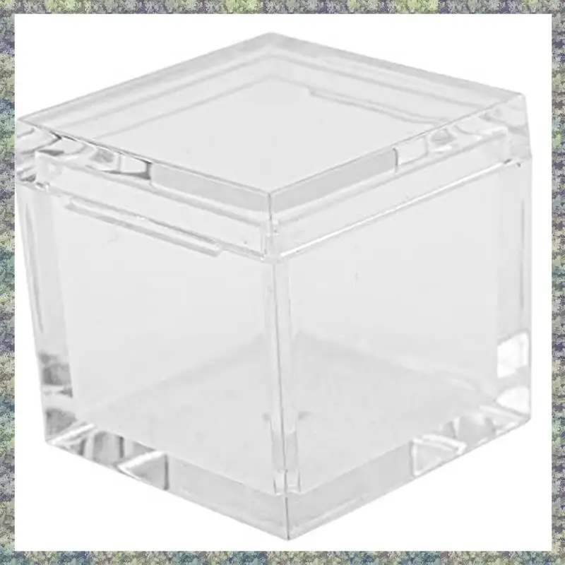 WON 10Pcs 아크릴 박스 트레이 0.39 인치 10Mm 요소 큐브 클리어 케이스 요소 컬렉션 용 주기율표 브래킷 내구성