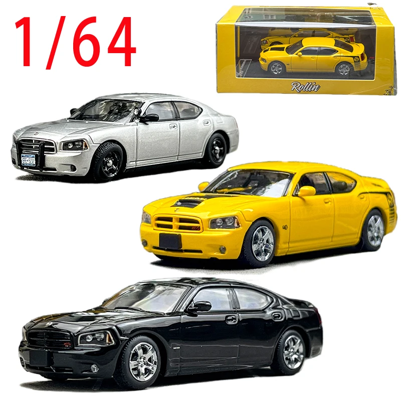 

Rollin Diecast Car1/64 Scale Dodge Chargerpo Lice Car Model Alloy Dodge Charger 08 Vehicles Model Scene Display Ornament